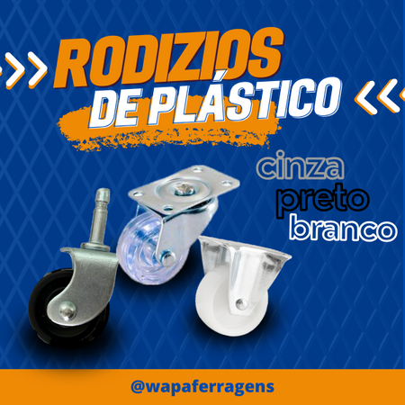 Rodízios de plástico