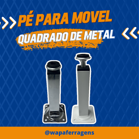 Pé quadrado de Metal (regulavel)