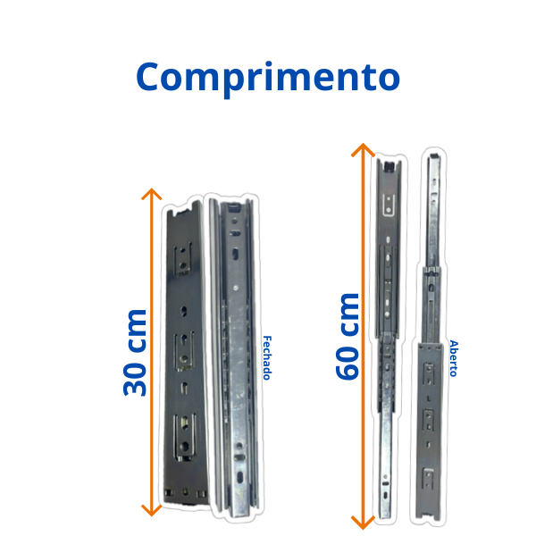 Corrediça telescópica light 300